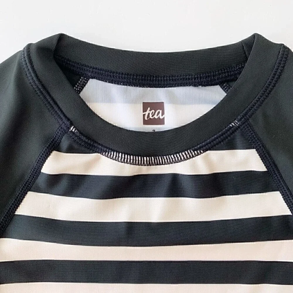 NWT Tea Collection Short Sleeve Boy Swim Rash Guard, Size 2 Years 2T